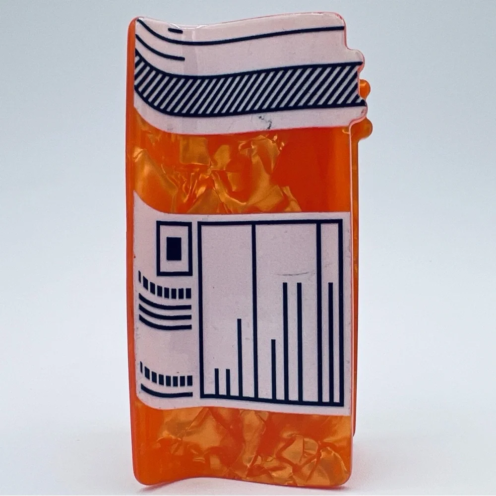 Prescription Medicine Bottle Hair Clip New